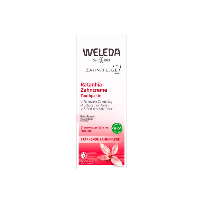 WELEDA Ratanhia-Zahncreme, 75 ml Dentifrice