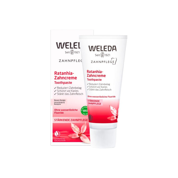 WELEDA Ratanhia-Zahncreme, 75 ml Dentifrice