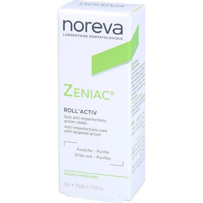 Noreva Zeniac Roll'Activ zur speziellen Behandlung von einzelnen Pickeln, 5 ml Plume