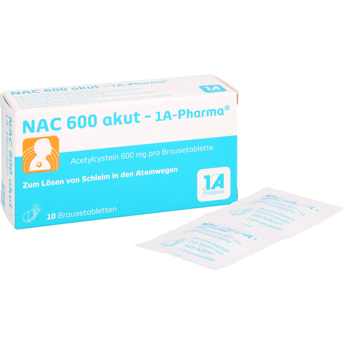 NAC 600 akut - 1 A Pharma, 10 pcs. Tablets