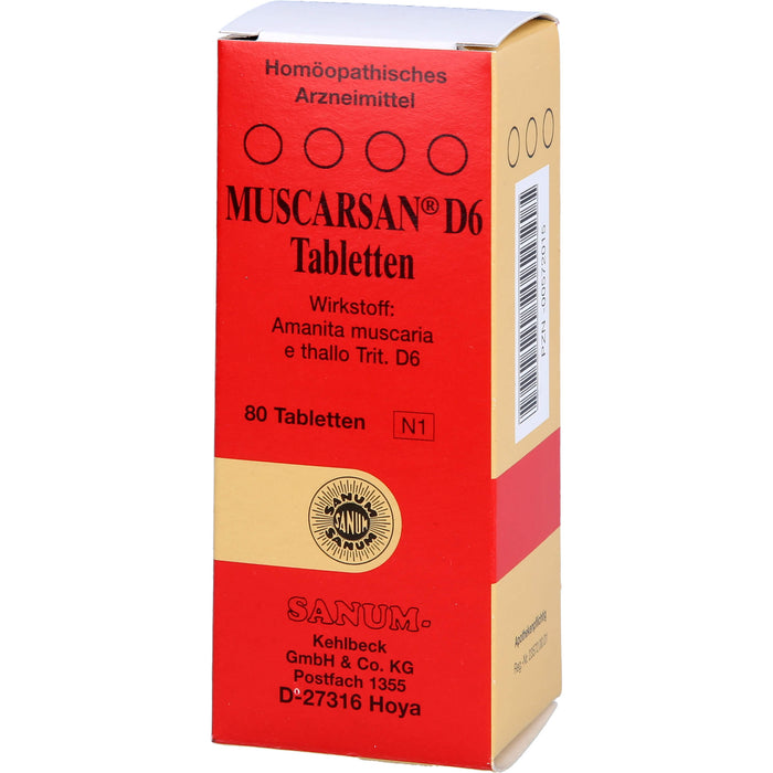 SANUM-KEHLBECK Muscarsan D6 Tabletten, 80 St. Tabletten