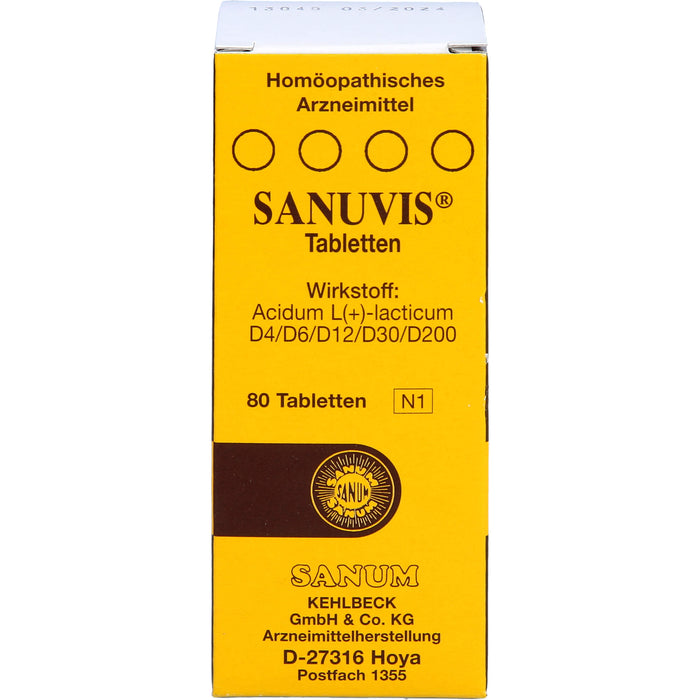 Sanuvis Tabletten, 80 pcs. Tablets