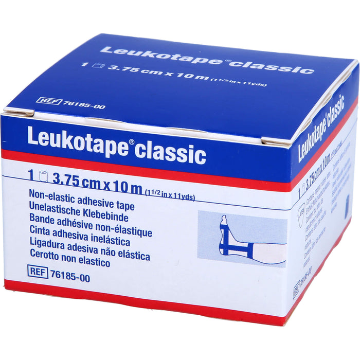 Leukotape Classic 3,75 cm x 10 m blau unelastische Klebebinde, 1 pc Paquet