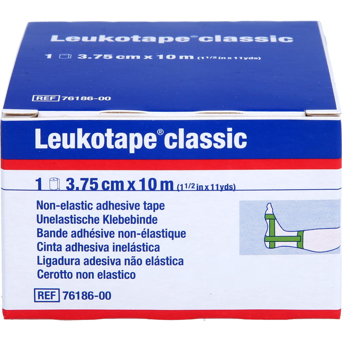 Leukotape classic 3,75 cm x 10 m grün unelastisches Tape, 1 pc Bandage