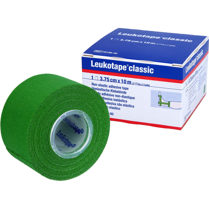 Leukotape classic 3,75 cm x 10 m grün unelastisches Tape, 1 pc Bandage