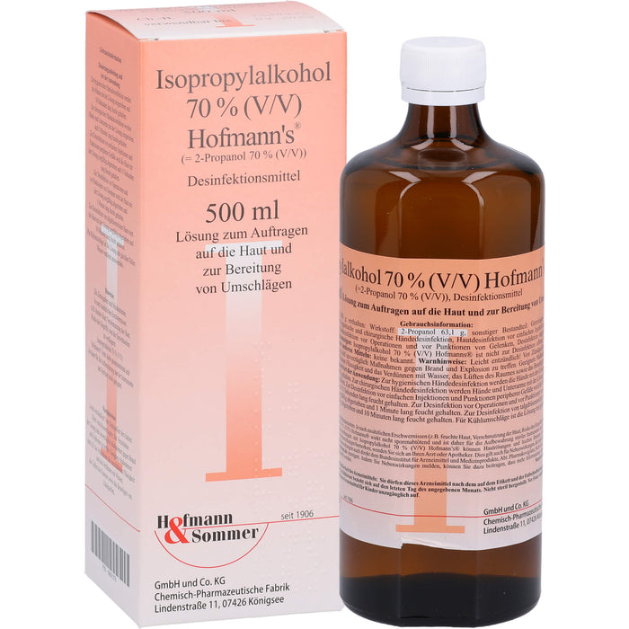 Isopropylalkohol 70% Hofmann's, 500 ml Lösung