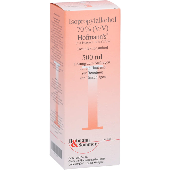 Isopropylalkohol 70% Hofmann's, 500 ml Solution