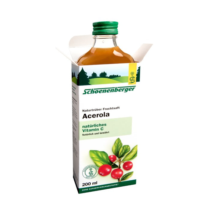 Schoenenberger Acerola mit natürlichem Vitamin C naturtrüber Fruchtsaft, 200 ml Lösung