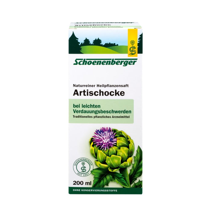 Schoenenberger Artischocke naturreiner Heilpflanzensaft, 200 ml Solution