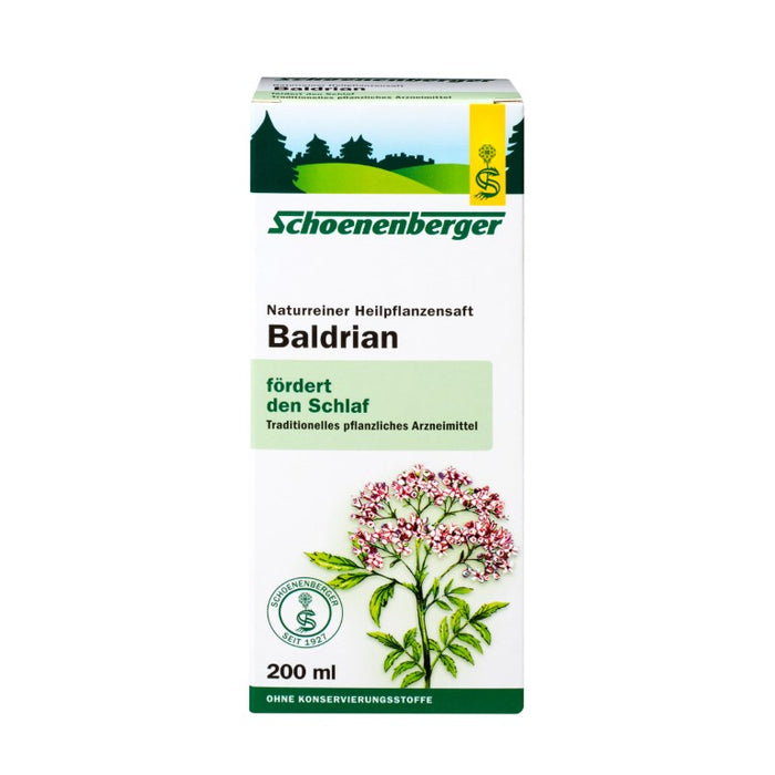 Schoenenberger naturreiner Heilpflanzensaft Baldrian fördert den Schlaf, 200 ml Solution