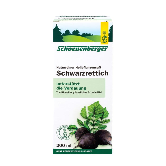 Schoenenberger Schwarzrettich naturreiner Heilpflanzensaft, 200 ml Solution