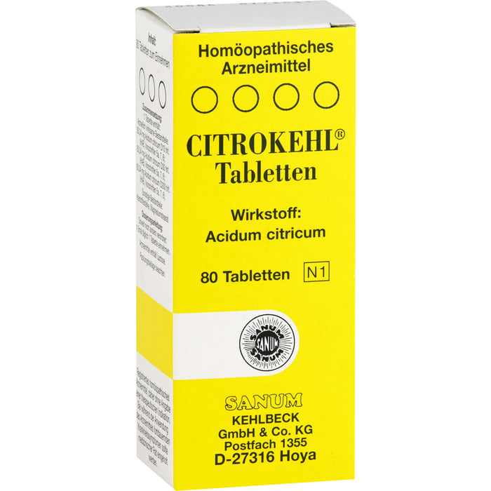 CITROKEHL Tabletten, 80 pcs. Tablets