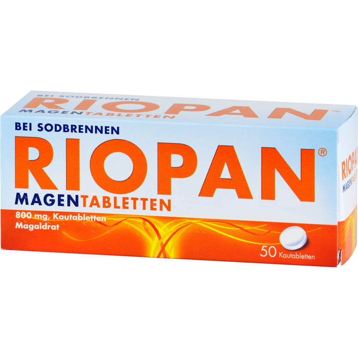 RIOPAN Magentabletten bei Sodbrennen Kautabletten, 50 St. Tabletten