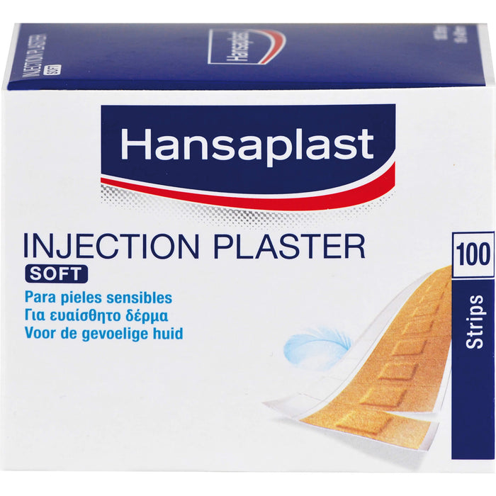 Hansaplast Soft Injektionspflaster 1,9 cm x 4 cm für empfindliche Haut, 100 St. Pflaster