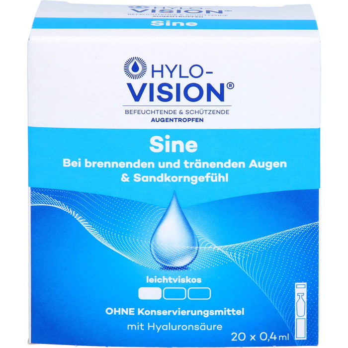 Hylo-Vision sine Einzeldosen, 20 pc Pipettes à dose unique