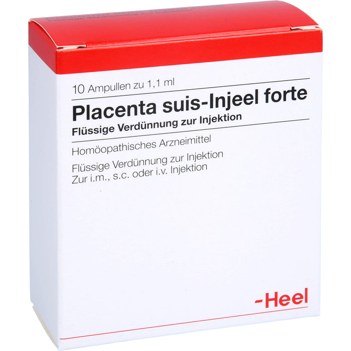 Placenta Suis Injeel forte flüssige Verdünnung, 10 pcs. Ampoules