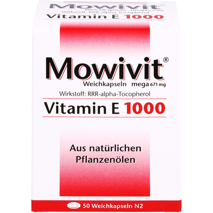 Mowivit mega Vitamin E 1000 Kapseln, 50 pc Capsules