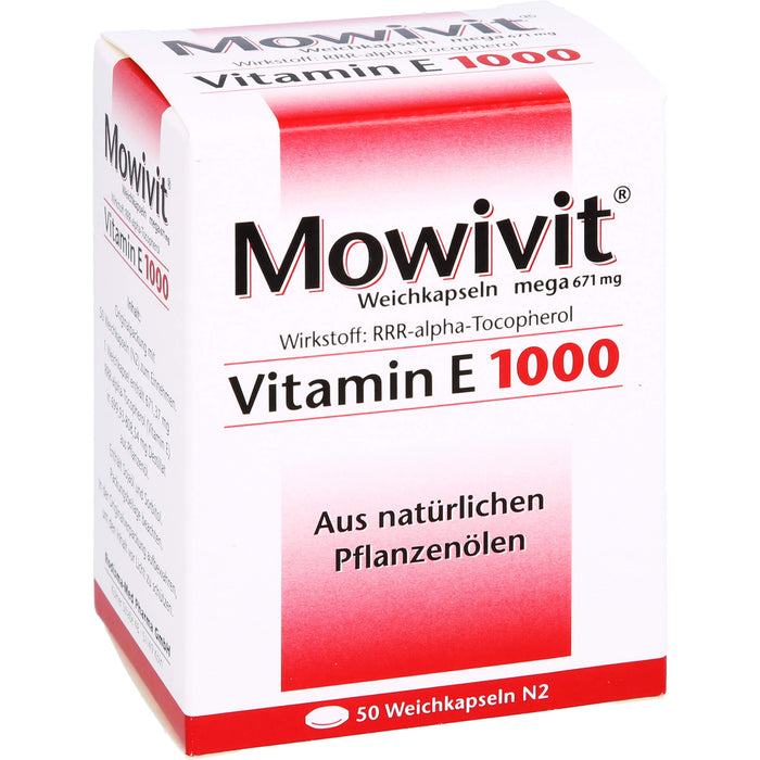 Mowivit mega Vitamin E 1000 Kapseln, 50 pcs. Capsules