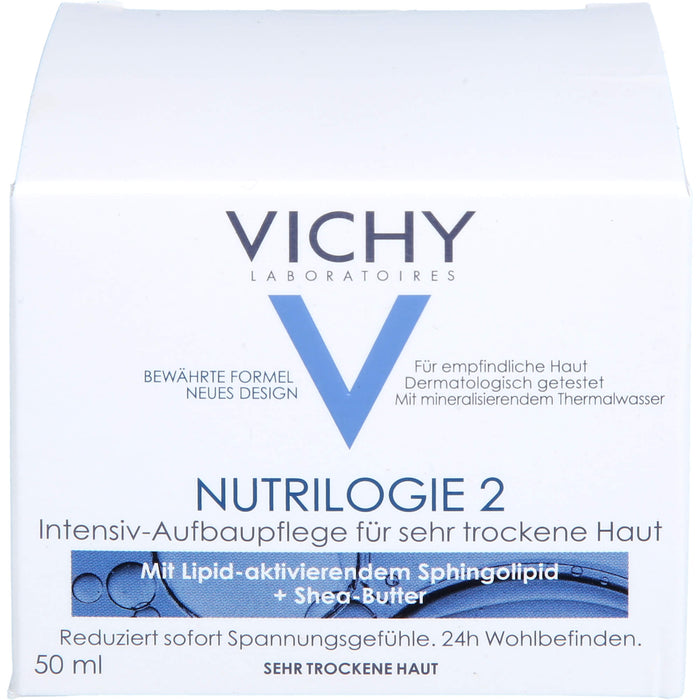 VICHY Nutrilogie 2 Intensiv-Aufbaupflege für sehr trockene Haut, 50 ml Creme