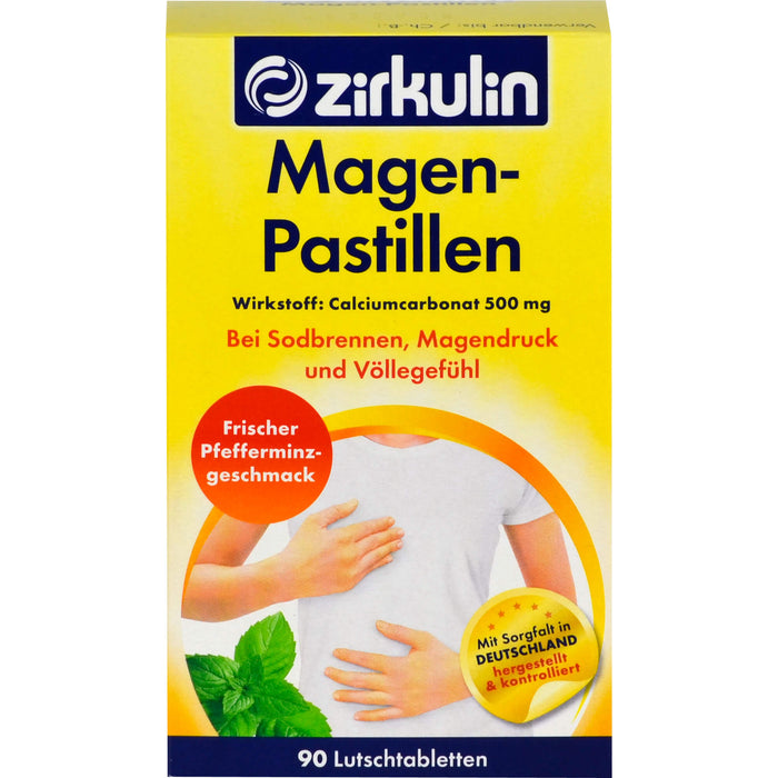 Zirkulin Magenpastillen bei Sobrennen, Magendruck und Völlegefühl, 90 pcs. Tablets