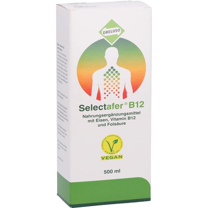 Selectafer B12 Liquidum mit Eisen, Vitamin B12 und Folsäure, 500 ml Solution