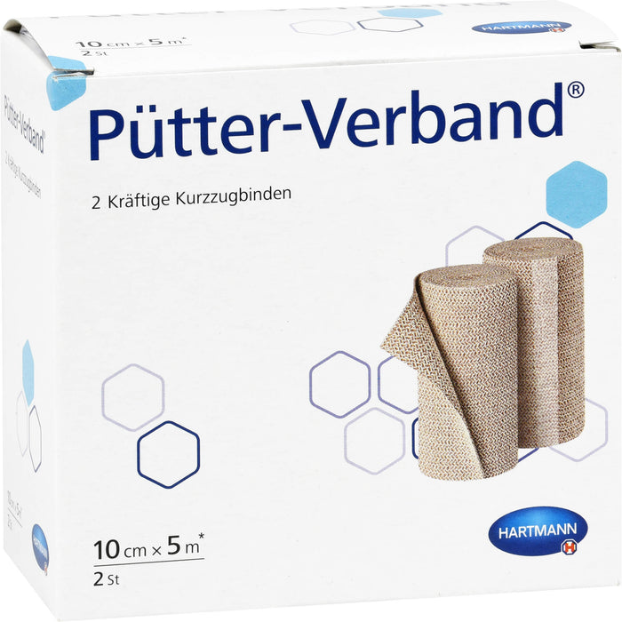 Pütter-Verband 10 cm x 5 m Kurzzugbinden, 2 pc Bandage