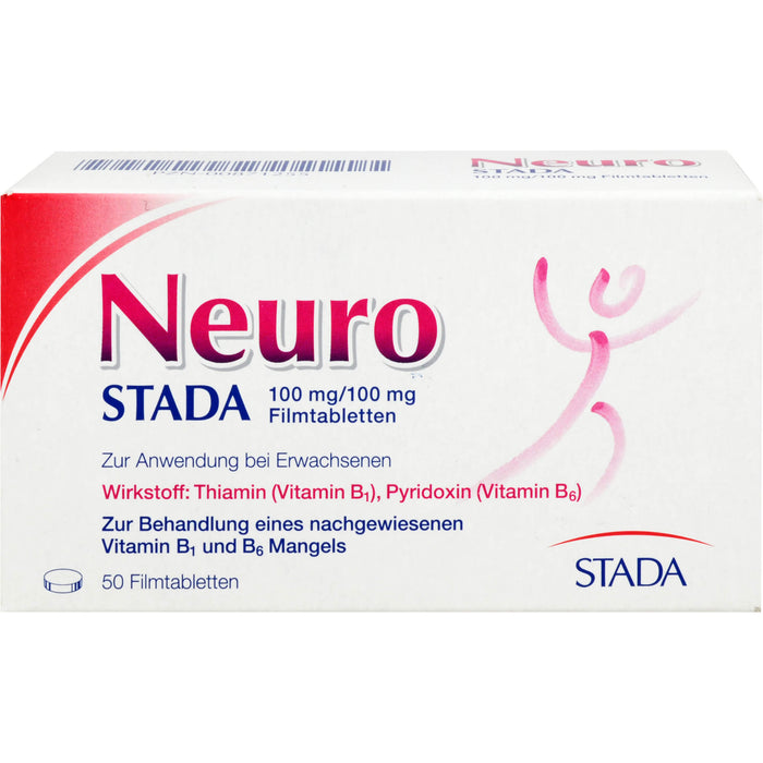 STADA Neuro Filmtabletten bei nachgewiesenem Vitamin B1 und B6 Mangel, 50 pc Tablettes