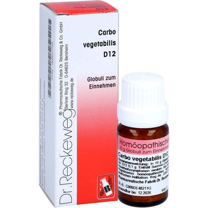 DR. RECKEWEG & CO Carbo vegetabilis D 12 Globuli, 10 g Globules