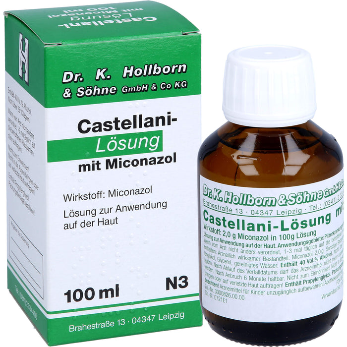 Castellani-Lösung mit Miconazol bei Pilzerkrankungen der Haut, 100 ml Solution