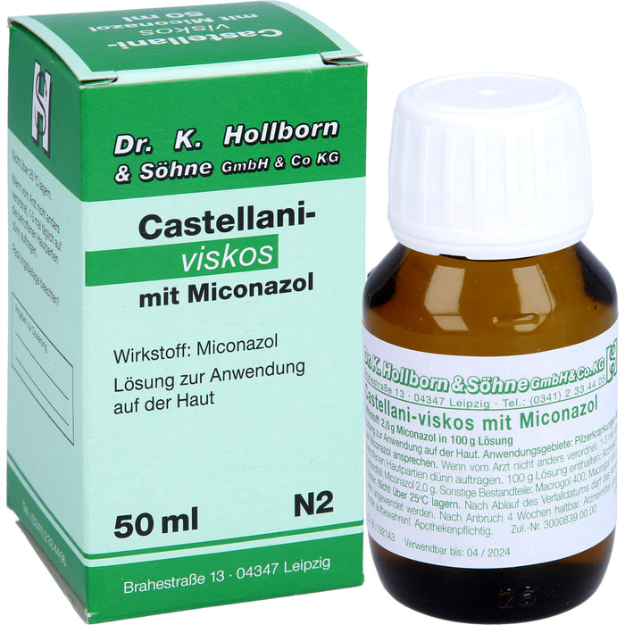 Castellani-viskos mit Miconazol bei Pilzerkrankungen der Haut, 50 ml Lösung