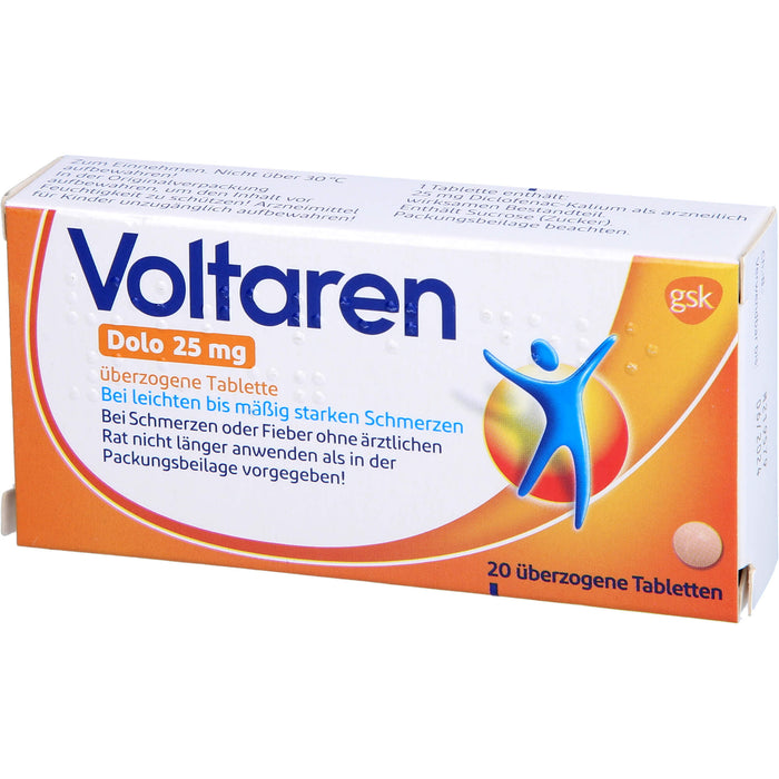 Voltaren Dolo 25 mg Tabletten, 20 pc Tablettes