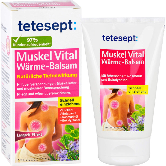 tetesept: Muskel Vital Wärme-Balsam schnell einziehend, 100 g Creme