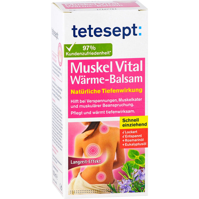 tetesept: Muskel Vital Wärme-Balsam schnell einziehend, 100 g Cream