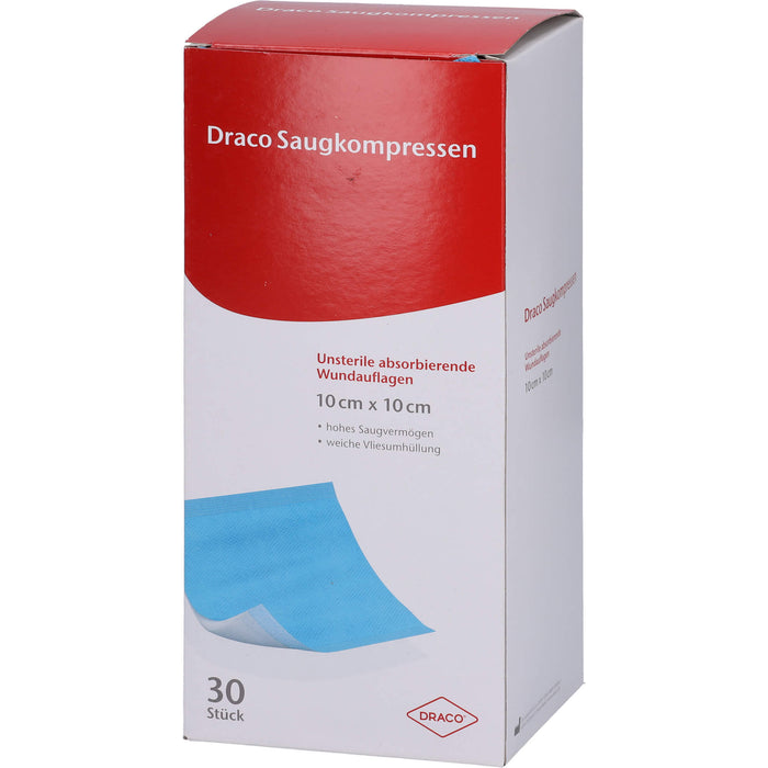 Saugkompressen unsteril 10x10cm Draco, 30 St KOM