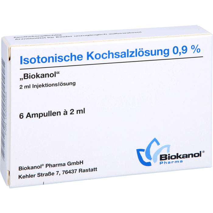 Isotonische Kochsalzlösung 0,9% Biokanol, 2 ml, 6X2 ml AMP