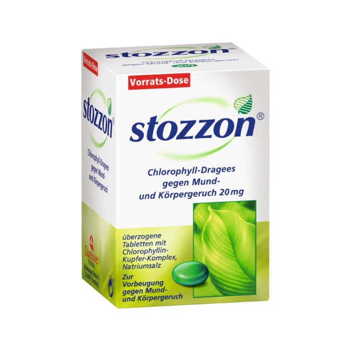 stozzon Chlorophyll-Dragees gegen Mund- und Körpergeruch, 200 pc Tablettes