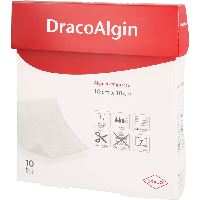 DracoAlgin Alginat Wundauflage, 10 St KOM