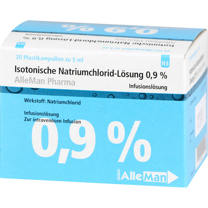 DELTAMEDICA Isotonische Natriumchlorid-Lösung 0,9 % Plastikampullen, 20 pcs. Ampoules