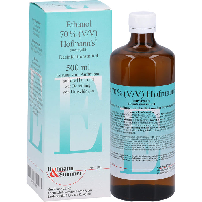 Ethanol 70% (V/V) Hofmann's Desinfektionsmittel, 500 ml Lösung