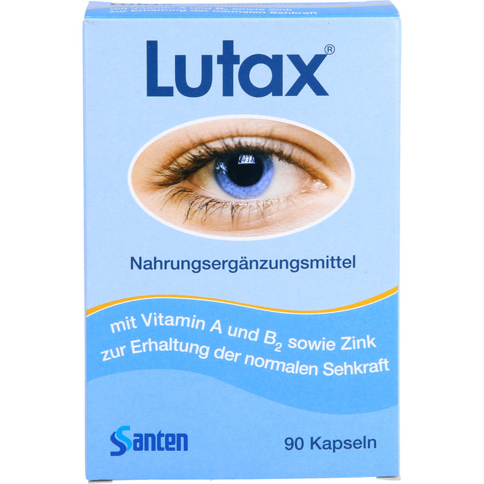 Santen Lutax Kapseln zur Erhaltung normaler Sehkraft, 90 pcs. Capsules