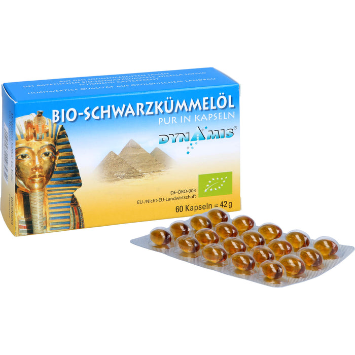 DYNAMIS Bio-Schwarzkümmelöl pur in Kapseln, 60 pc Capsules