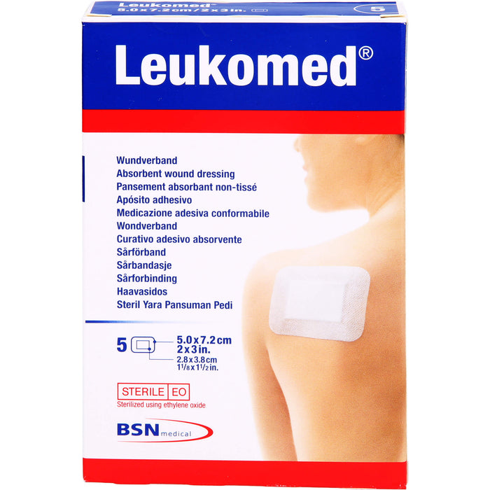 Leukomed Wundverband 5,0 x 7,2 cm, 5 pc Pansement