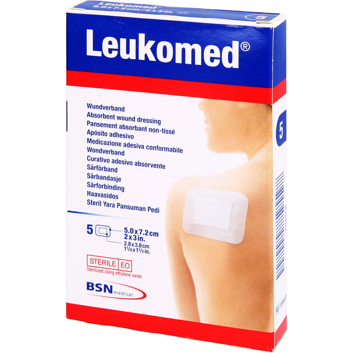 Leukomed Wundverband 5,0 x 7,2 cm, 5 pc Pansement