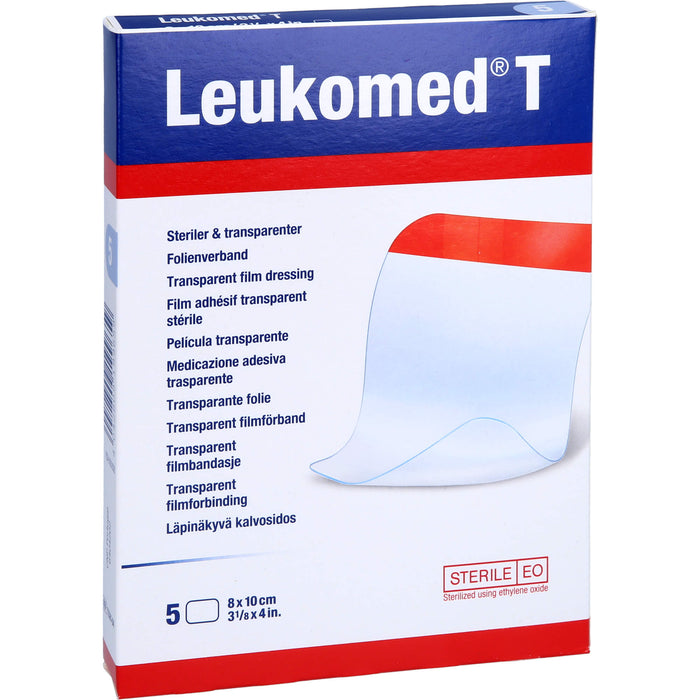 LEUKOMED TRANSP. STERILE PFLASTER 8x10 cm, 5 St PFL