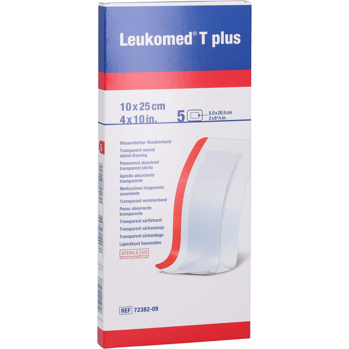 LEUKOMED TRANSP. PLUS STERILE PFL. 10x25 cm, 5 St PFL