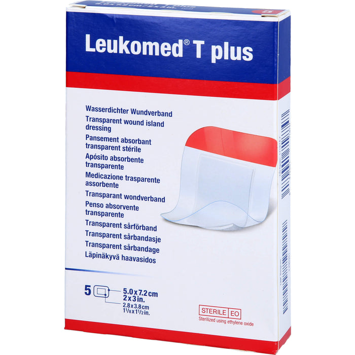 Leukomed T plus transparenter Wundverband 5 x 7,2 cm, 5 pc Pansement