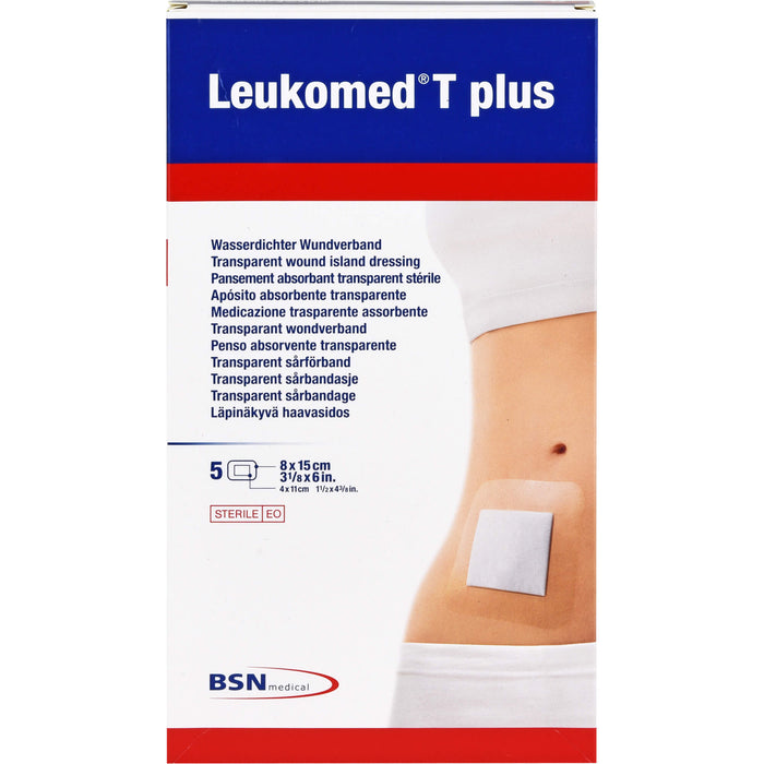 LEUKOMED TRANSP. PLUS STERILE PFL. 8x15 cm, 5 pc Pansement