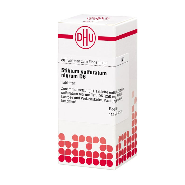 DHU Stibium sulfuratum nigrum D6 Tabletten, 80 pc Tablettes