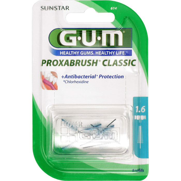 GUM PROXABRUSH Ersatzbürsten 0,7mm Tanne, 8 pc Brosses interdentaires