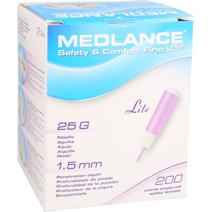 MEDLANCE PLUS Lite Sicherheitslanzetten 25 G, 200 St. Packung